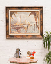 Load image into Gallery viewer, Enrique Bolo Tropical Sail Impressionist Textured print Framed
