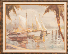 Load image into Gallery viewer, Enrique Bolo Tropical Sail Impressionist Textured print Framed
