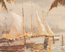 Load image into Gallery viewer, Enrique Bolo Tropical Sail Impressionist Textured print Framed
