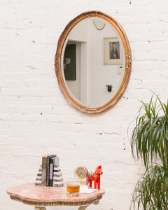 Ornate Gold Leaf Oval Mirror