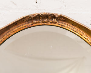 Ornate Gold Leaf Oval Mirror