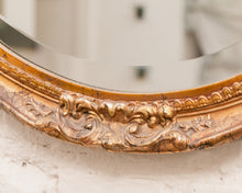 Load image into Gallery viewer, Ornate Gold Leaf Oval Mirror
