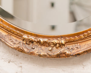 Ornate Gold Leaf Oval Mirror