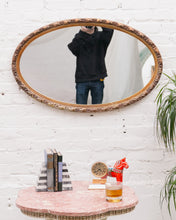 Load image into Gallery viewer, Gold Oval Ornate Mirror
