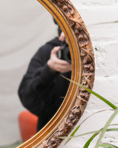 Gold Oval Ornate Mirror