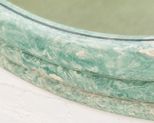 Faux Stone Post Modern Seafaom Green  Mirror