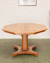 Load image into Gallery viewer, Burl Walnut Dining Table 2 Leaves
