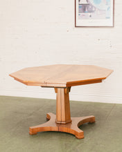 Load image into Gallery viewer, Burl Walnut Dining Table 2 Leaves
