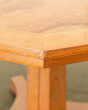 Load image into Gallery viewer, Burl Walnut Dining Table 2 Leaves
