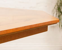 Load image into Gallery viewer, Burl Walnut Dining Table 2 Leaves
