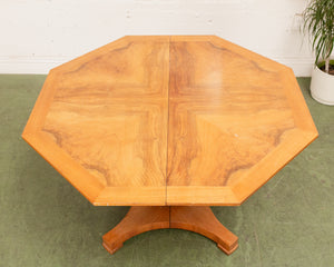 Burl Walnut Dining Table 2 Leaves