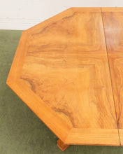 Load image into Gallery viewer, Burl Walnut Dining Table 2 Leaves
