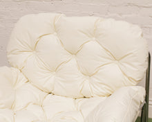 Load image into Gallery viewer, White Tufted Chrome Chair
