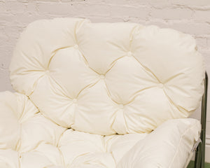 White Tufted Chrome Chair