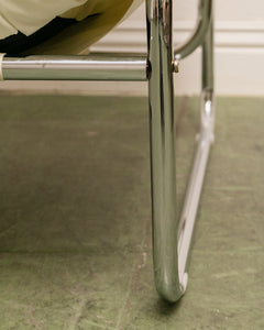 White Tufted Chrome Chair