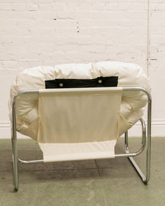 White Tufted Chrome Chair