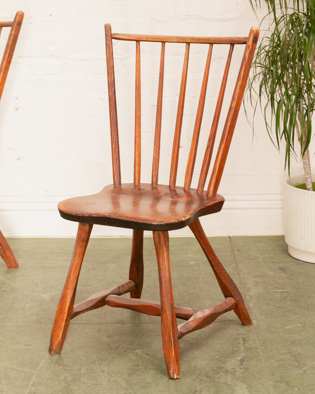 Antique Western Wood Spindle Chair