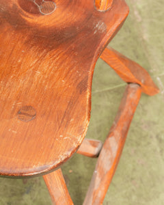 Antique Western Wood Spindle Chair