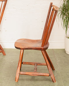 Antique Western Wood Spindle Chair