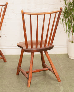 Antique Western Wood Spindle Chair