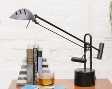 Load image into Gallery viewer, Vintage Ikea Postmodern Black Counter-Balanced Halogen Desk Lamp Crane Architect
