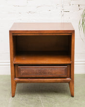 Load image into Gallery viewer, Rattan Vintage Nightstand by Century
