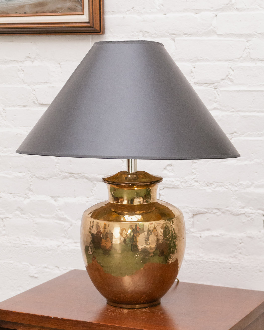 Hammered Brass Table Lamp