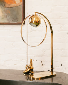 Gold Circle Table Lamp