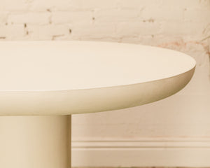 Lizzy White Plaster Dining Table