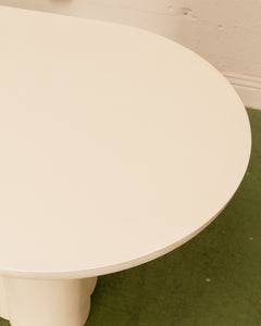 Lizzy White Plaster Dining Table