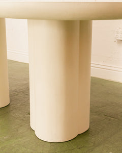 Lizzy White Plaster Dining Table