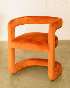 Vivienne Sculptural Lounge Chair in Terra-Cotta