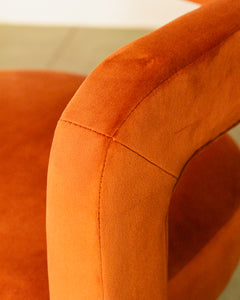 Vivienne Sculptural Lounge Chair in Terra-Cotta