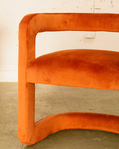 Vivienne Sculptural Lounge Chair in Terra-Cotta