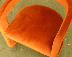 Vivienne Sculptural Lounge Chair in Terra-Cotta