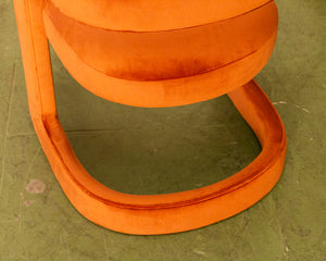 Vivienne Sculptural Lounge Chair in Terra-Cotta