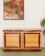 Load image into Gallery viewer, Blonde and Dark wood Vintage Dresser
