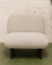 Load image into Gallery viewer, Textured Modern Lounge Chair and Ottoman with Dark Wood Base
