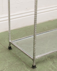 Hammered Metal Etagere Lower Shelf