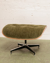 Load image into Gallery viewer, Green Reupholstered Lounge Chair &amp; Ottoman
