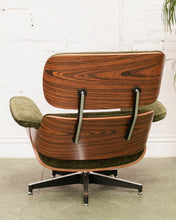 Load image into Gallery viewer, Green Reupholstered Lounge Chair &amp; Ottoman
