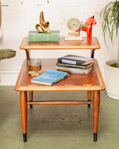 Lane Acclaim Walnut 2 tier Walnut Side Table