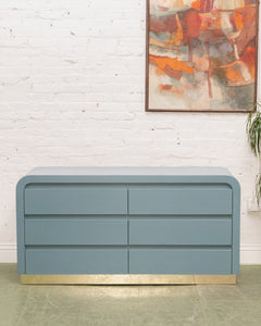 Blue Post Modern Dresser