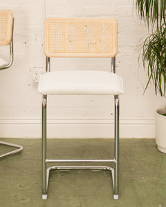 Modern Blonde Cantilever Counter Stool