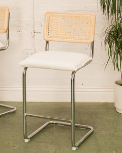 Modern Blonde Cantilever Counter Stool