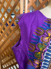 Load image into Gallery viewer, Purple Dashiki Dress with Raw Cut Sleeves (14)
