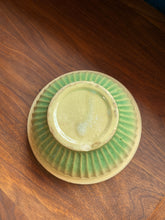 Load image into Gallery viewer, 1920’s Green and Cream Stoneware Serving Bowl -Made in the USA
