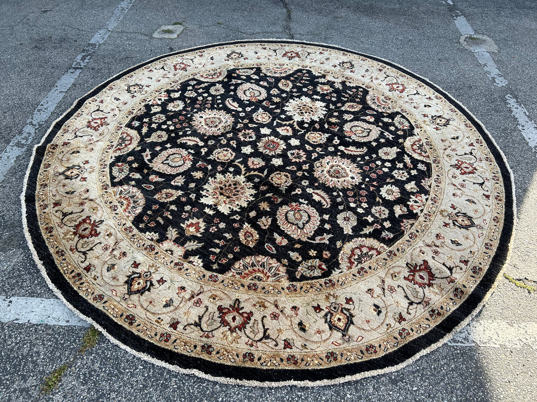 Pak-Persian Round Hand Knotted Rug 9’