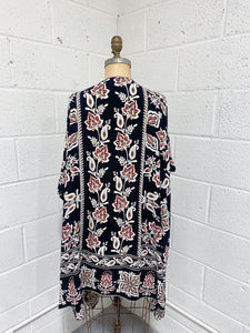 Black Floral Summer Cover Up (S)