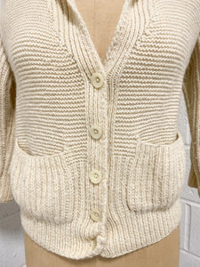 Small Cream Colored Thick Cardigan